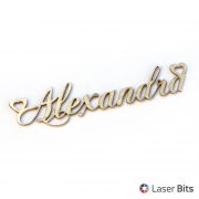  Nume personalizate decupate laser din argint